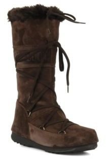 Moon Boot Women's Butter Fur lining Boots in Brown