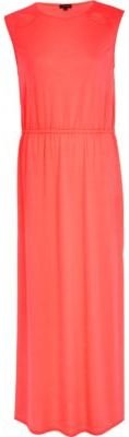 River Island Bright coral cut out sleeveless maxi dress