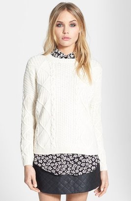 Topshop Cable Knit Boxy Sweater