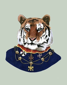 Berkley Illustration Tiger Portrait Print