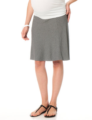 A Pea in the Pod Self Belly A-line Maternity Skirt