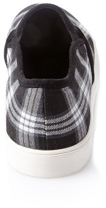 Forever 21 Plaid Canvas Slip-Ons