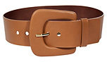 Maison Martin Margiela 7812 MAISON MARTIN MARGIELA Cognac Leather Belt with Oversized Buckle