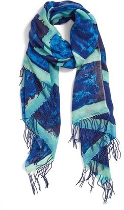 Nordstrom 'Space Plaid' Cashmere & Wool Scarf