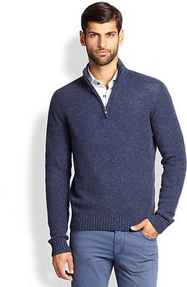 Saks Fifth Avenue Cashmere Tweed Pullover