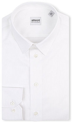 Armani Collezioni Modern-fit jacquard-stripe shirt - for Men