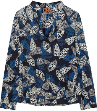 Tory Burch Stephanie sequin-embellished printed top