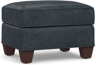 Pottery Barn Irving Leather Storage Ottoman
