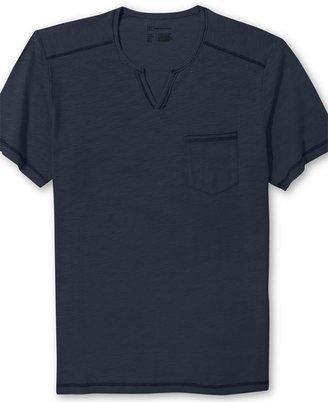 INC International Concepts Core Split-Neck T-Shirt