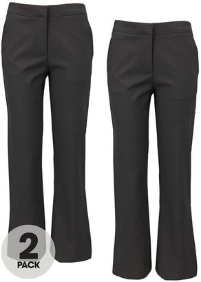 Top Class Plus Fit Girls School Uniform Trousers (2 Pack)
