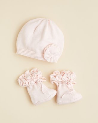 Bloomie's Infant Girls' Knit Hat & Booties Set - Sizes 0-6 Months