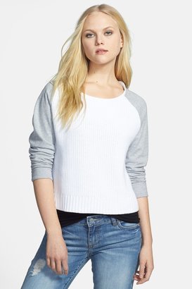 Vince Camuto Terry Sleeve Shaker Stitch Sweater