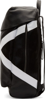 Neil Barrett Black Leather & Calf-hair Backpack