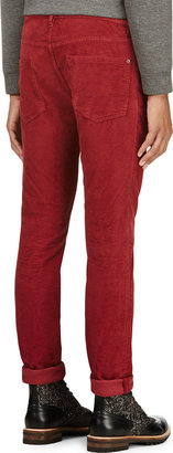 DSquared 1090 Dsquared2 Red Corduroy Cool Guy Pants