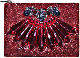 Mawi Embellished Glitter Clutch