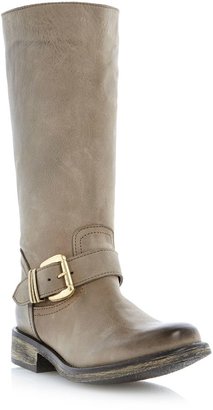 Steve Madden Fyzzle buckle trim leather calf boots