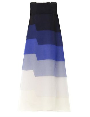 Fendi Layered silk-organza gown