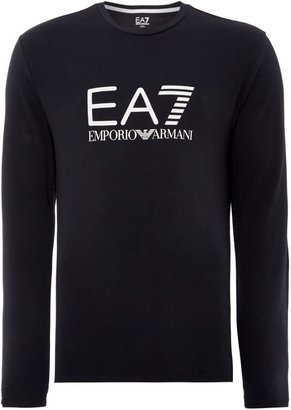 Emporio Armani Men's EA7 Train long sleeve big logo t-shirt