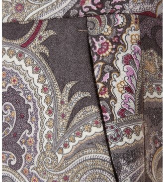Etro Printed wool-twill trousers