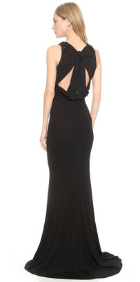 Badgley Mischka Knot Back Gown