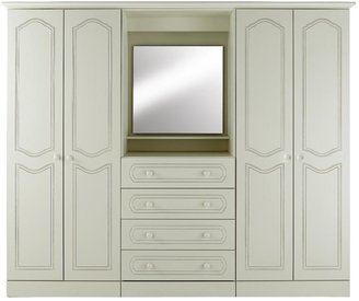 Consort Furniture Limited Hudson Large 4-Door, 4-Drawer Combi Wardrobe
