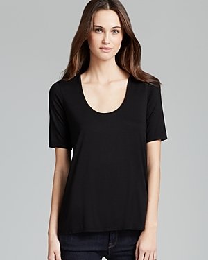Three Dots Elbow Sleeve Relaxed High/Low Tee