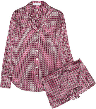 Hampton Sun Olivia von Halle Alba Natalia printed silk-satin pajama set