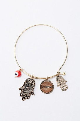 Protection Charm Bangle in Gold