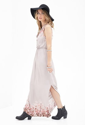 Forever 21 Contemporary Painted Floral Maxi Dress