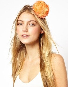 ASOS XL Pom Headband - Peach