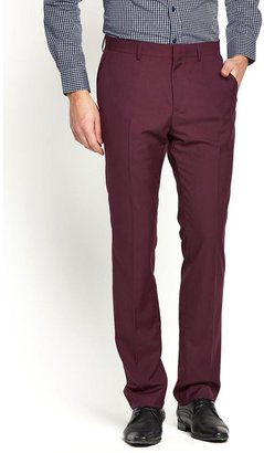 Taylor & Reece Mens Slim Suit Trousers - Burgundy