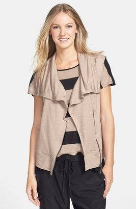 Kensie Drape Front French Terry Vest