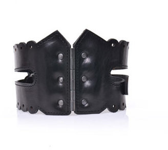 McQ Scalloped edge corsette belt