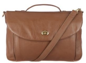 Conkca London Chestnut 'Agatha' veg-tanned leather satchel