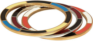 Oscar de la Renta Set of three gold-plated resin bracelets