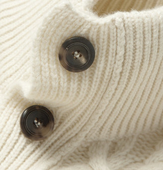 Michael Bastian Wool, Silk and Cashmere Cable-Knit Sweater