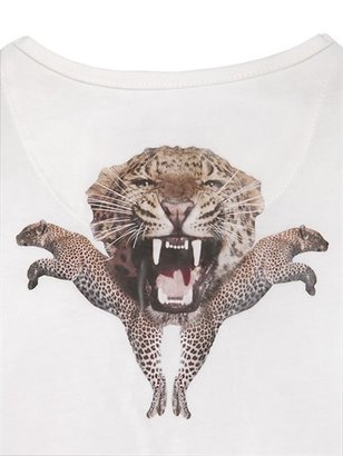 Leopard Printed Cotton T-Shirt