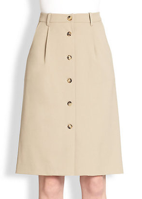 Michael Kors Button-Front Trouser Skirt