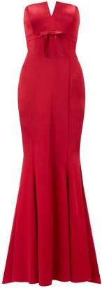 Ariella Red penelope strapless long dress