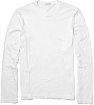 James Perse Long-sleeved Cotton-jersey T-shirt - White