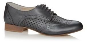 Good for the Sole Silver metallic wide fit brogues