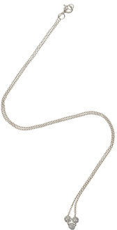 Accessorize Sterling Silver Triple Pave Balls Necklace