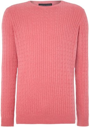 House of Fraser Men's Chester Barrie Cotton cashmere cable knit jumper