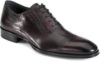 To Boot Leather Cap-Toe Brogue Lace-Up Shoes