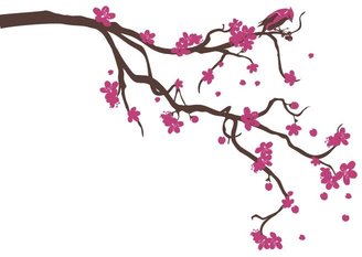2Modern Surface Collective - Cherry Blossoms XL Wall Tattoo