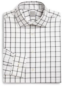 Ike Behar Regular-Fit Grid-Print Dress Shirt