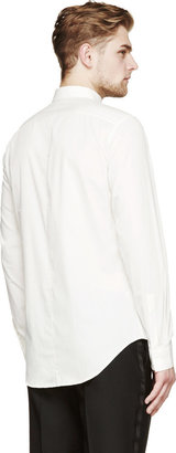 Calvin Klein Collection White & Black Water Print Button-Up Shirt