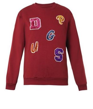 House of Holland Embellished-letters sweatshirt