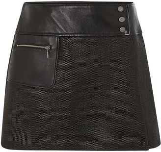 Barbour International Wrap leather panel Blade skirt