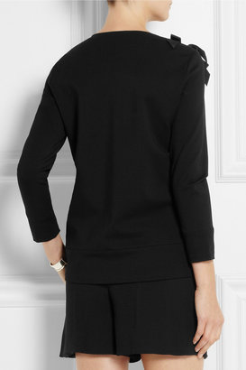 Issa Betty bow-embellished stretch-jersey sweater